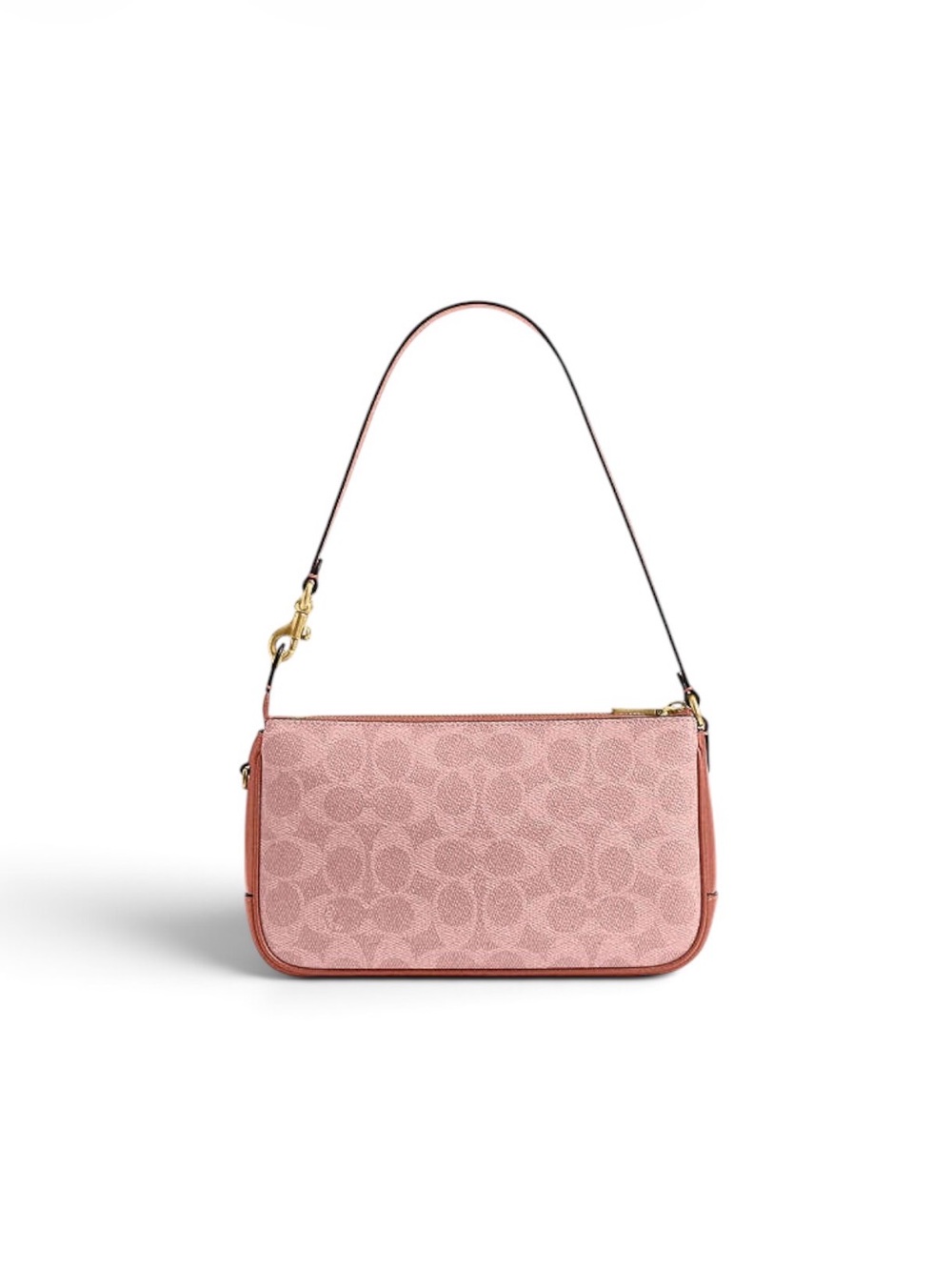 NWT Coach Plaza Bag Signature Canvas Melon Pink CCC42 Wristlet | Shoulder - Picture 3 of 13